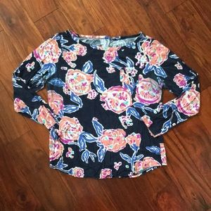 Lily Pulitzer Tayla Top Blue Pom Poms